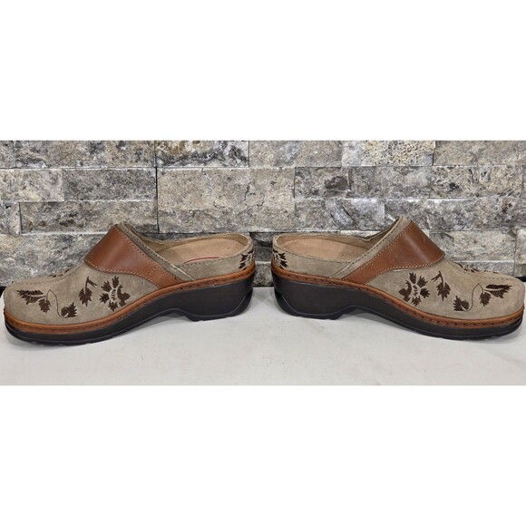 Klogs Austin Tapestry Clogs Suede Slip Resistant Arch Support Taupe Women 9.5 M - Picture 11 of 14